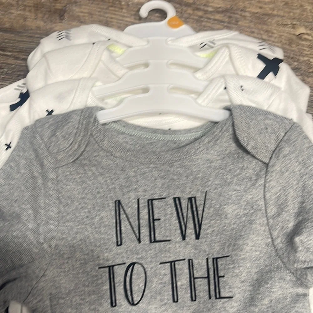 4 pc cloud island baby bodysuit